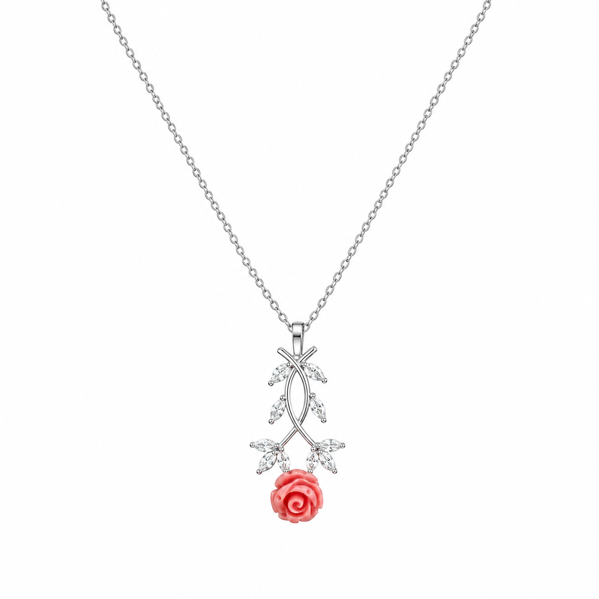 Blush Rose Vine Pendant by The 925 Club - image 2