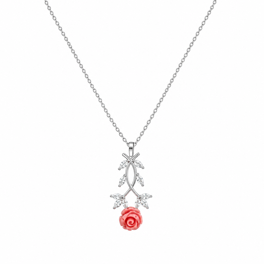 Blush Rose Vine Pendant by The 925 Club - image 2