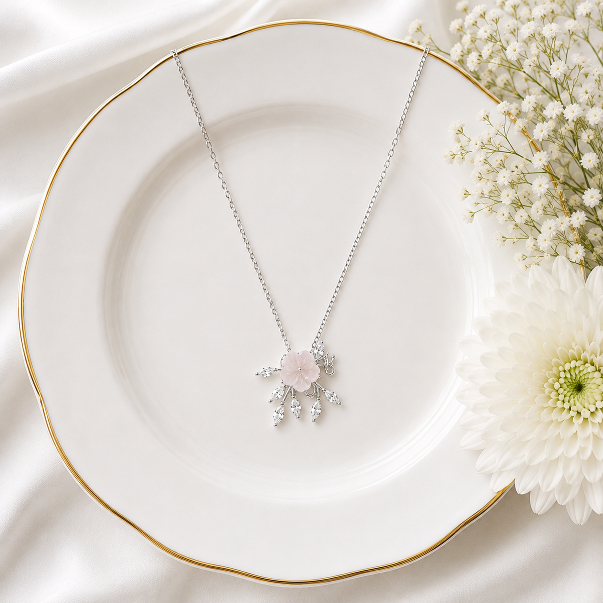 Rosy Blossom Silver Pendant by The 925 Club - image 3