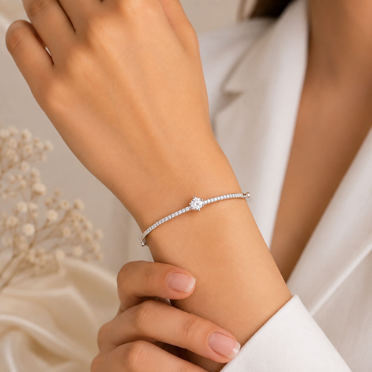 Solitaire Whisper Bracelet by The 925 Club - image 3