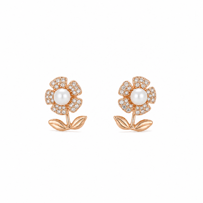 Floral Pearl Studs by The 925 Club - image 2