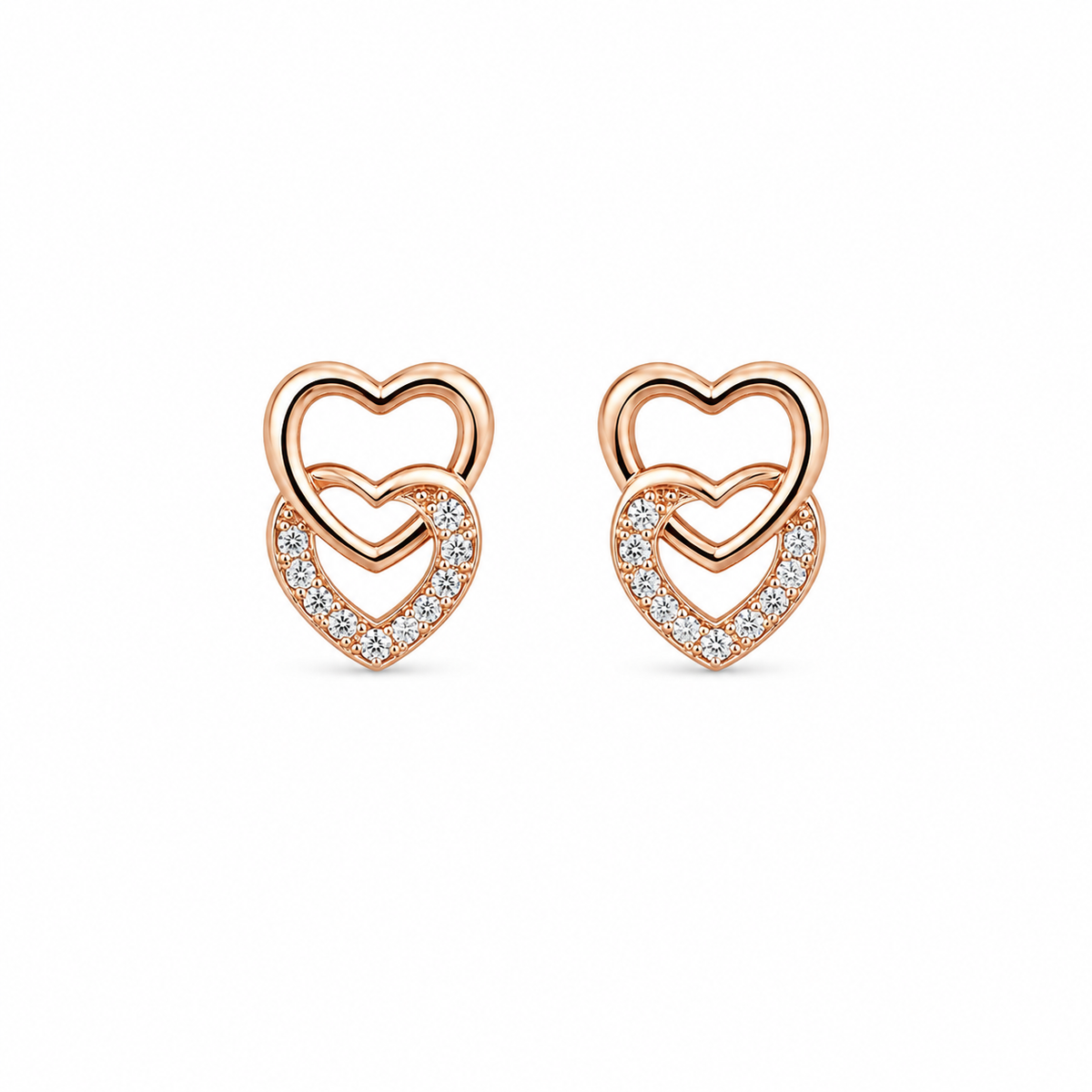 Twin Heart Glow Earrings by The 925 Club - image 2