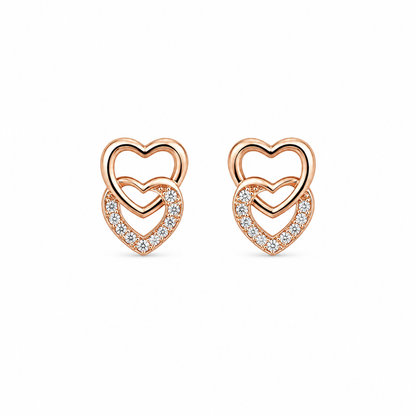 Twin Heart Glow Earrings by The 925 Club - image 2