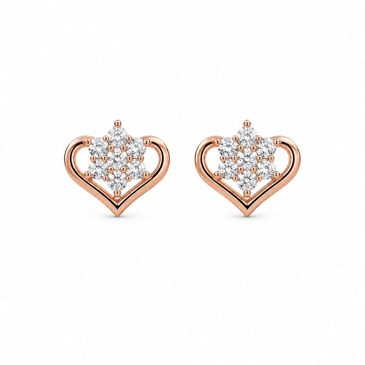 Blooming Heart Earrings by The 925 Club - image 2