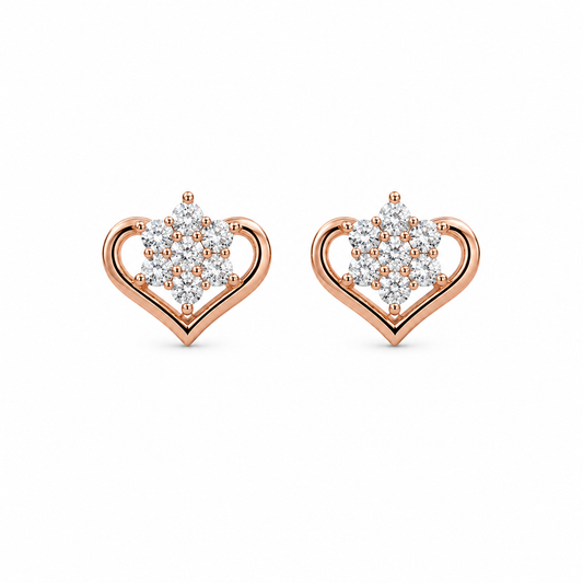 Blooming Heart Earrings by The 925 Club - image 2