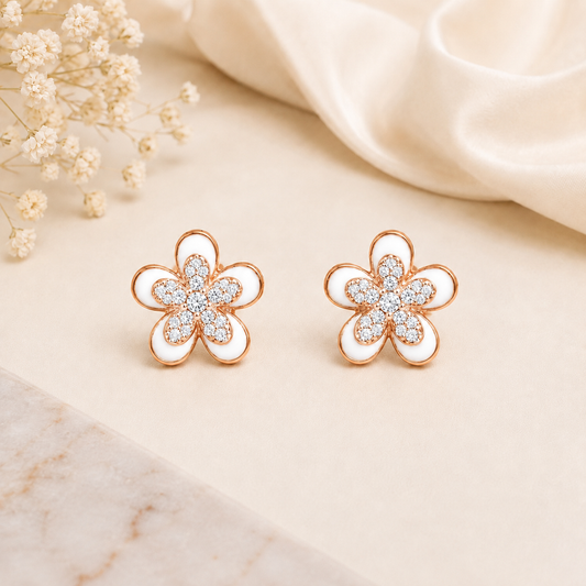 Blossom Glow Studs by The 925 Club