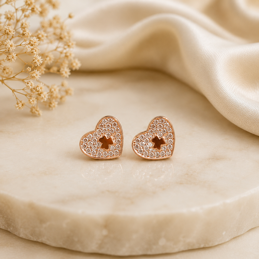Heart Bloom Studs by The 925 Club