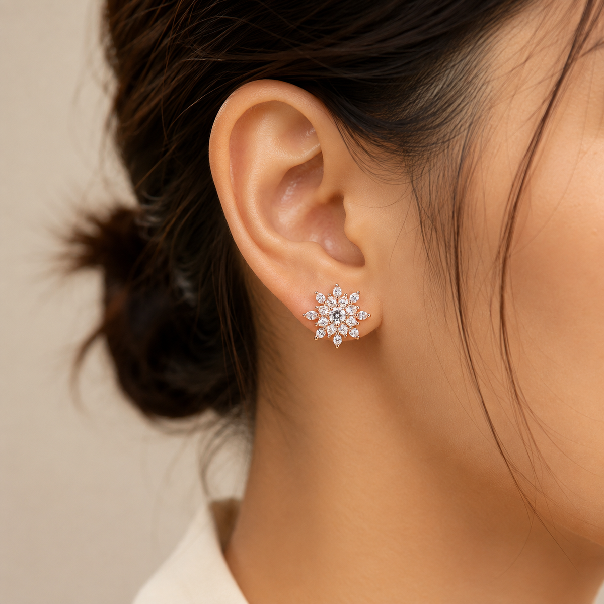 Snowflake Spark Studs by The 925 Club - image 3