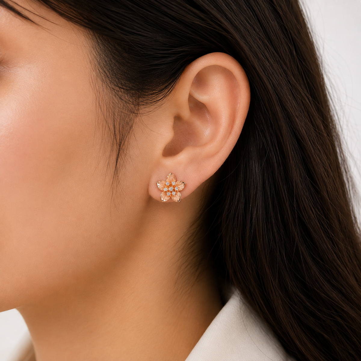 Golden Petal Studs by The 925 Club - image 3