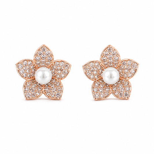Pearl Flora Studs by The 925 Club - image 2