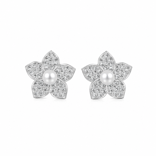 Pearl Flora Earrings by The 925 Club - image 2