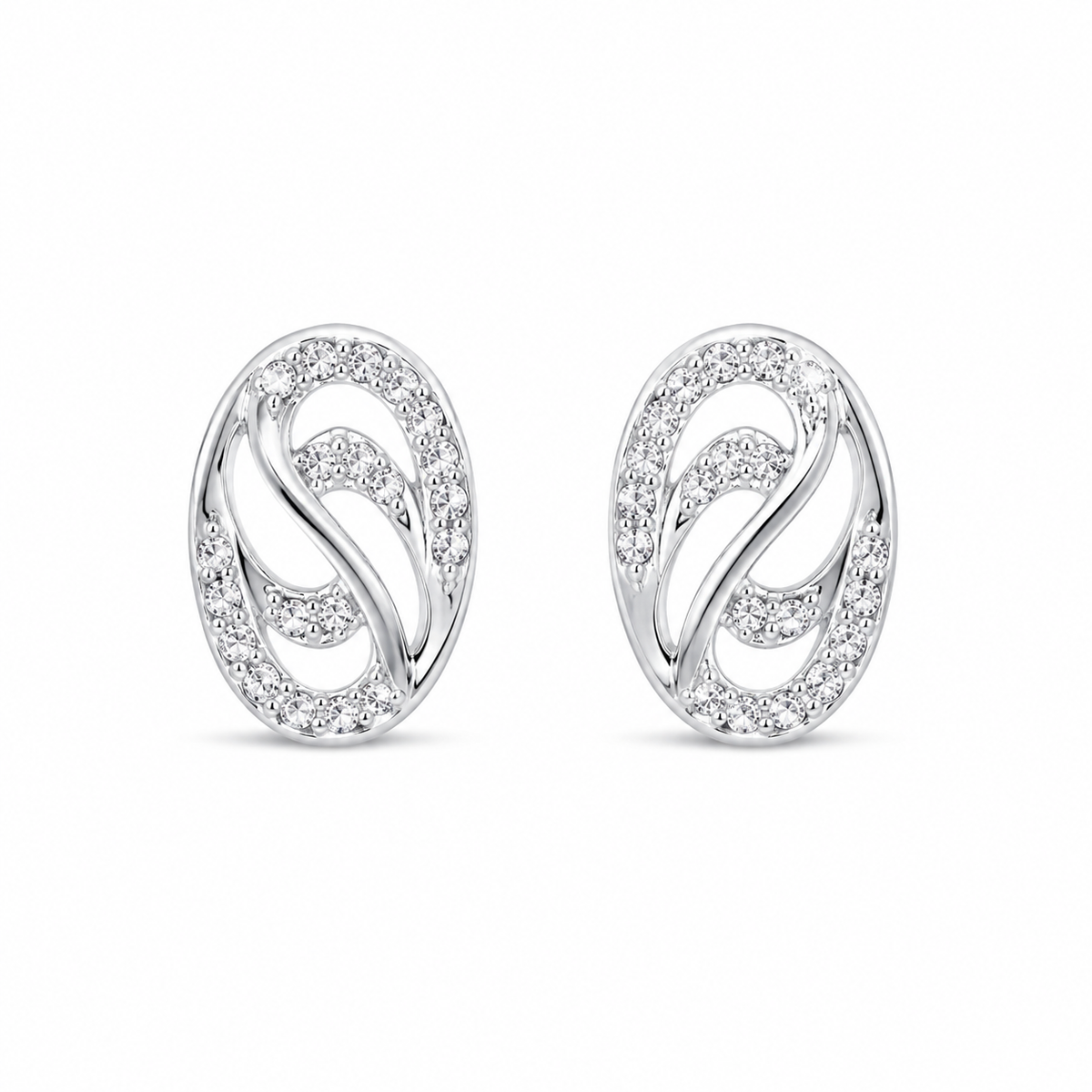 Aurora Oval Studs by The 925 Club - image 2