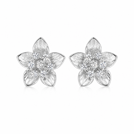 Silver Petal Studs by The 925 Club - image 2