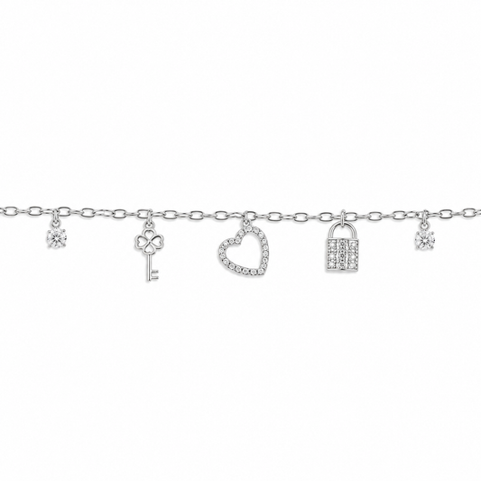 Heart & Key Bracelet by The 925 Club - image 2