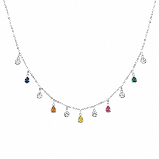 Rainbow Dew Necklace by The 925 Club - image 2