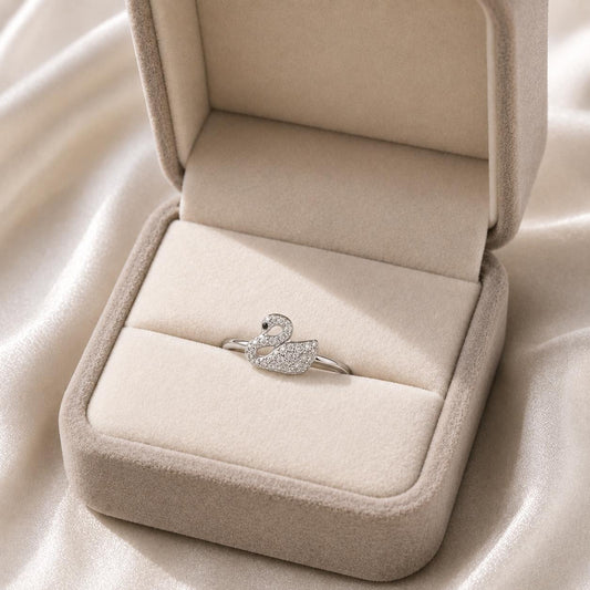 Royal Swan Adjustable Ring by The 925 Club