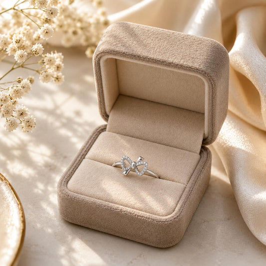 Bow Bliss Adjustable Rings by The 925 Club
