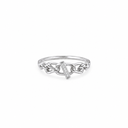 Link Luxe Adjustable Ring by The 925 Club - image 2