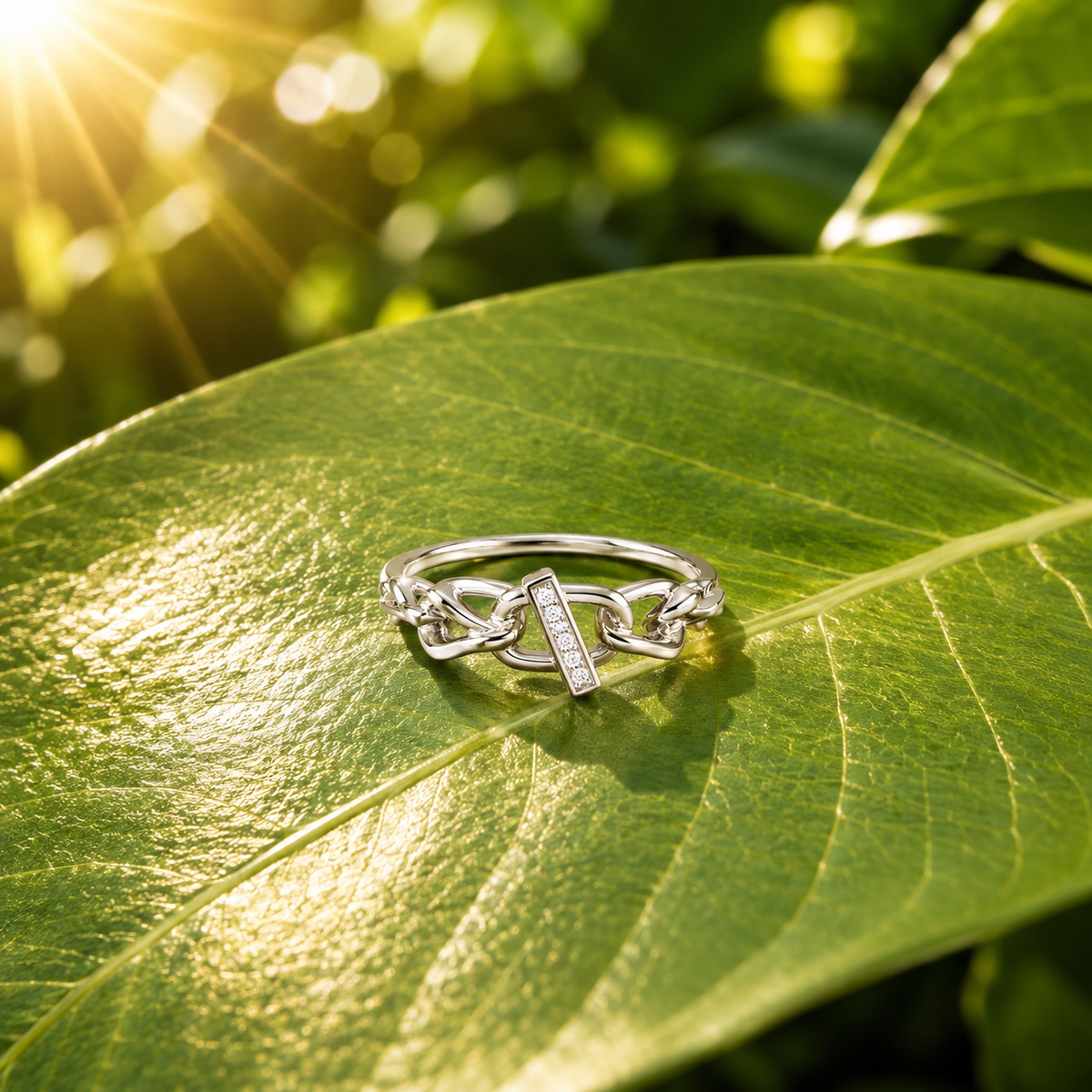 Link Luxe Adjustable Ring by The 925 Club - image 4