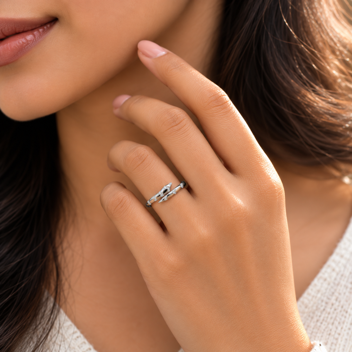Snake Adjustable Ring by The 925 Club - image 3